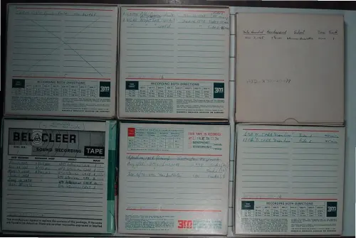 First page of Wilbert Smith Archives Files Audio Reel to Reel Tapes