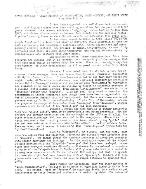 First page of Smith contactee
