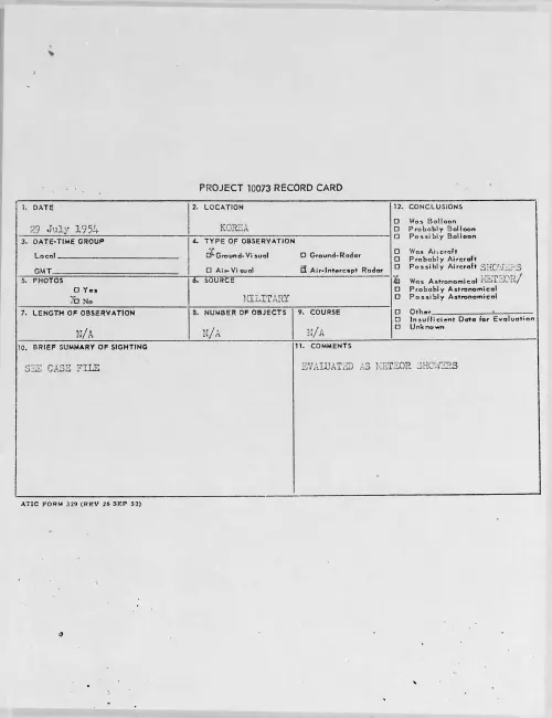 First page of 1954.07 - 8715239 - KOREA