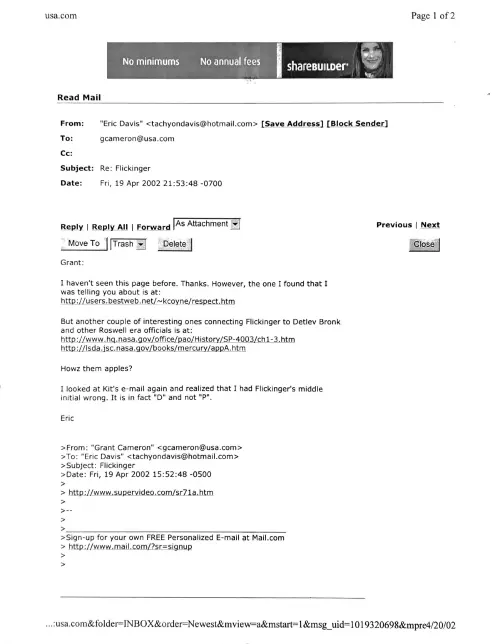 First page of Truman Donald Flickinger