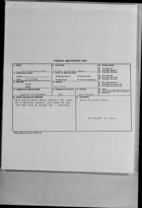 First page of 1957.11 - 6783158 - Yellow Springs, Ohio