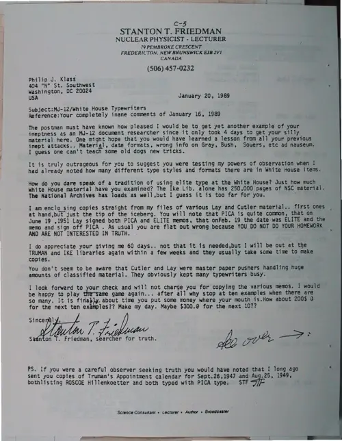 First page of Wilbert Smith Archives Files Box 1131 03 1131-03-p124
