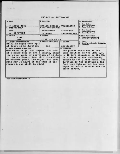 First page of 1956.04 - 6785516 - Samish Island, Washington