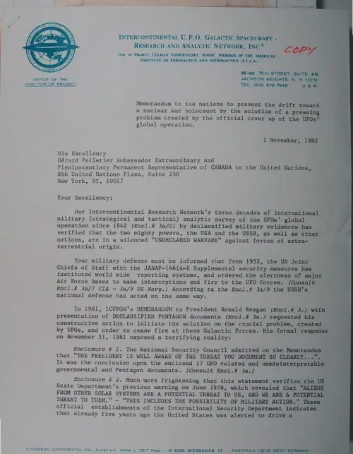 First page of Wilbert Smith Archives Files Box 1130 21 1130-21-p005