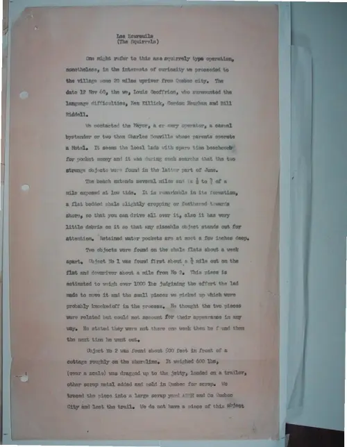 First page of Wilbert Smith Archives Files Box 1131 19 1131-19-p265