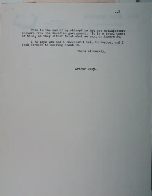 First page of Wilbert Smith Archives Files Box 1130 21 1130-21-p239