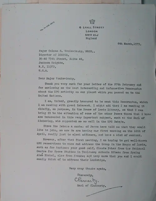 First page of Wilbert Smith Archives Files Box 1130 21 1130-21-p138
