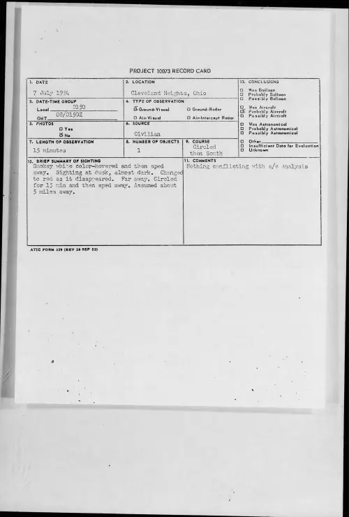 First page of 1954.07 - 8714575 - Cleveland Heights, Ohio