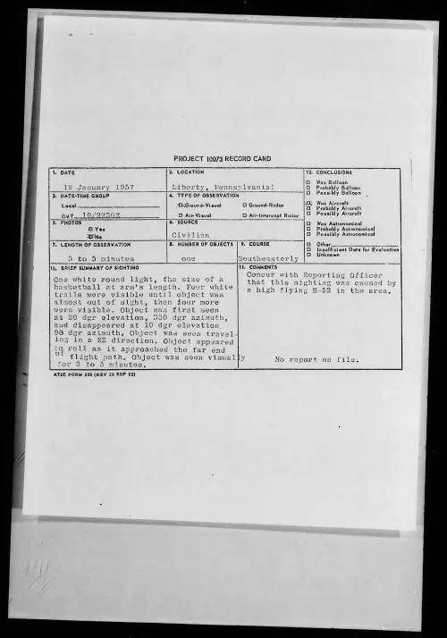 First page of 1957.01 - 6786552 - Liberty, Pennsylvania