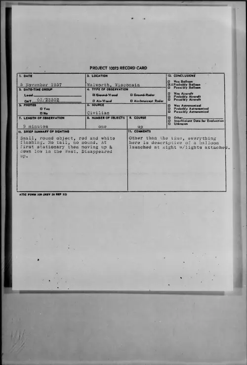 First page of 1957.11 - 7231162 - Walworth, Wisconsin