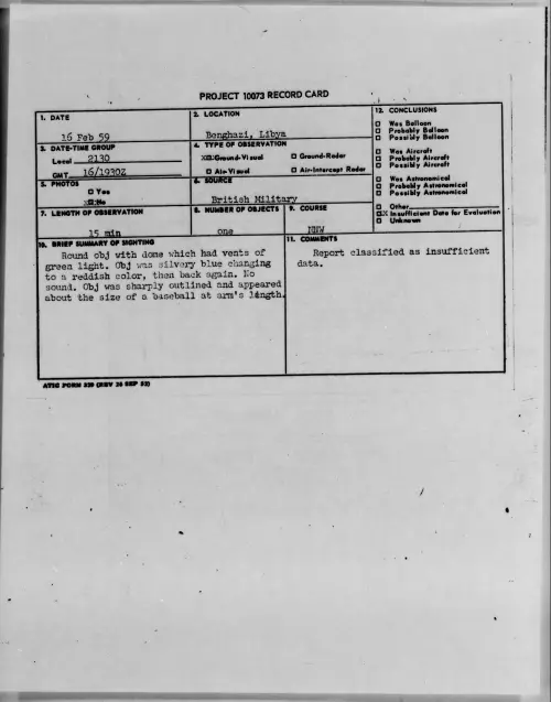 First page of 1959.02 - 9079081 - Benghazi, Libya