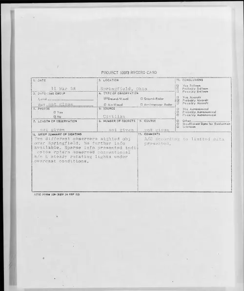 First page of 1958.03 - 6964099 - Springfield, Ohio