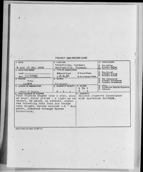 First page of 1956.05 - 6785778 - Waterville and Morrisville, Vermont