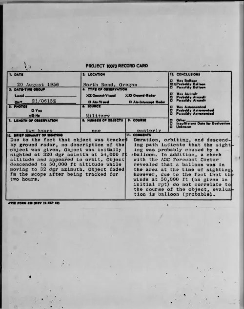 First page of 1956.08 - 7069708 - North Bend, Oregon