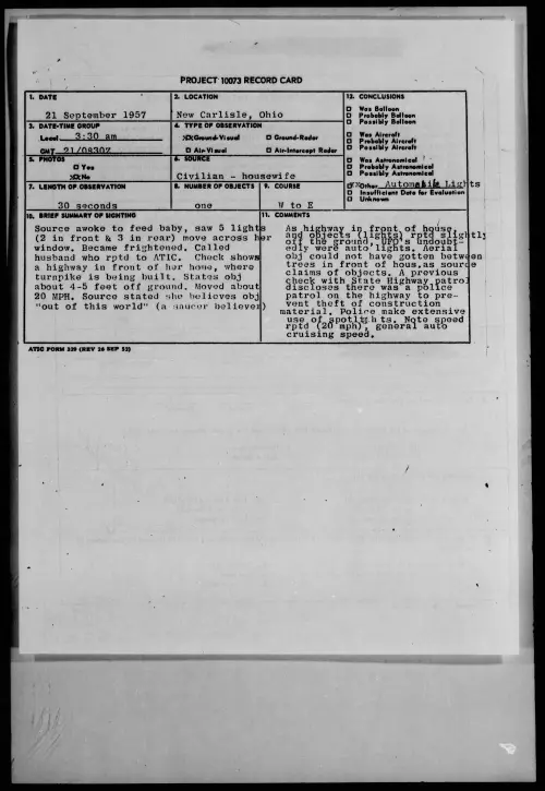 First page of 1957.09 - 6968629 - New Carlisle, Ohio