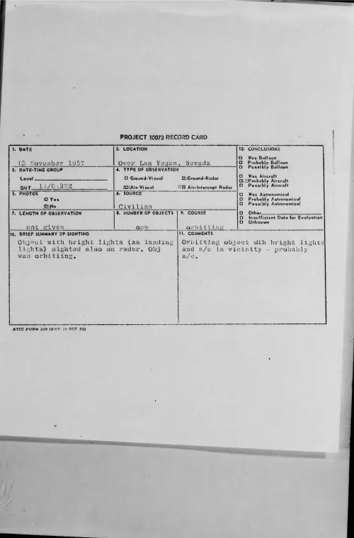 First page of 1957.11 - 6782940 - Over Las Vegas, Nevada