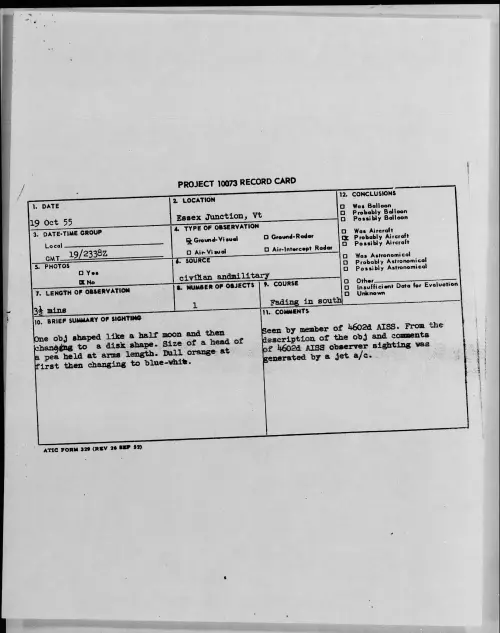 First page of 1955.10 - 7339688 - Essex Junction, Vt