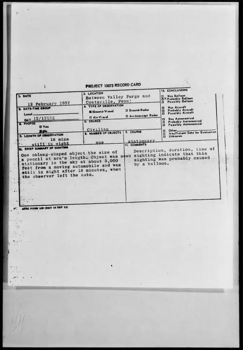 First page of 1957.02 - 6786698 - Between Valley Forge and Coatsville, Penn