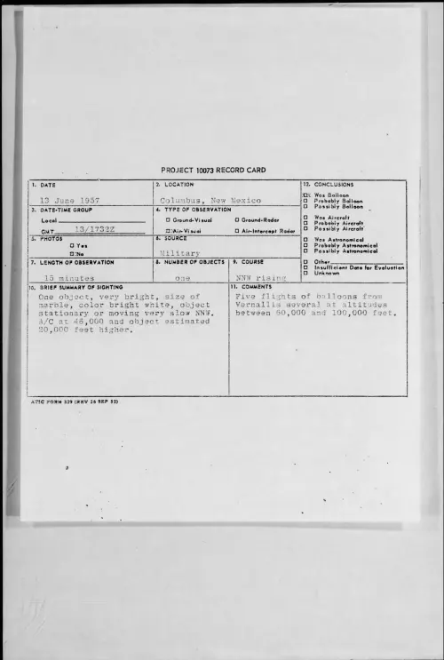 First page of 1957.06 - 6958950 - Columbus, New Mexico