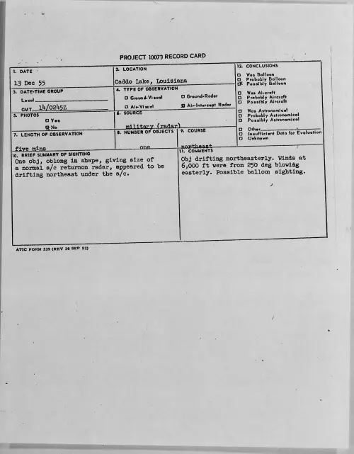 First page of 1955.12 - 7340058 - Caddo Lake, Louisiana