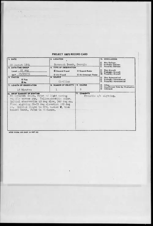 First page of 1954.08 - 8726273 - Savannah Beach, Georgia