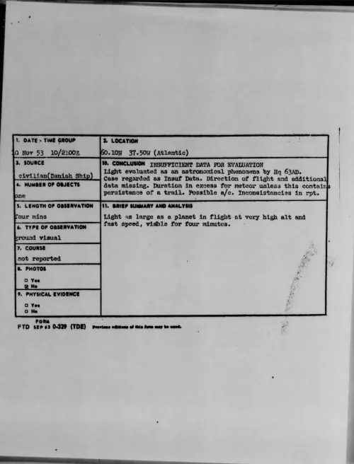 First page of 1953.11 - 6778819 - 60.10N 37.50W (Atlantic)