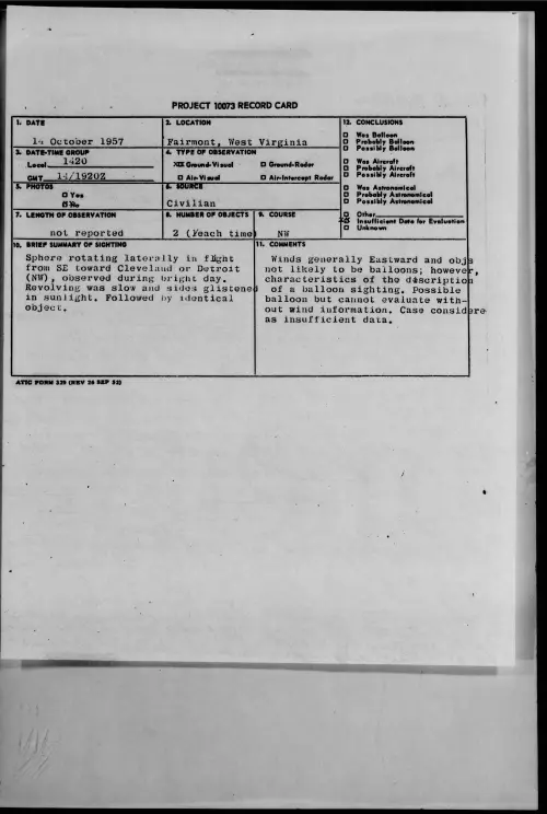 First page of 1957.10 - 6972229 - Fairmont, West Virginia