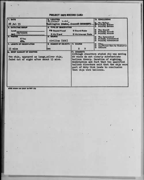 First page of 1955.07 - 6970673 - PLEASANT VIEW, Washington