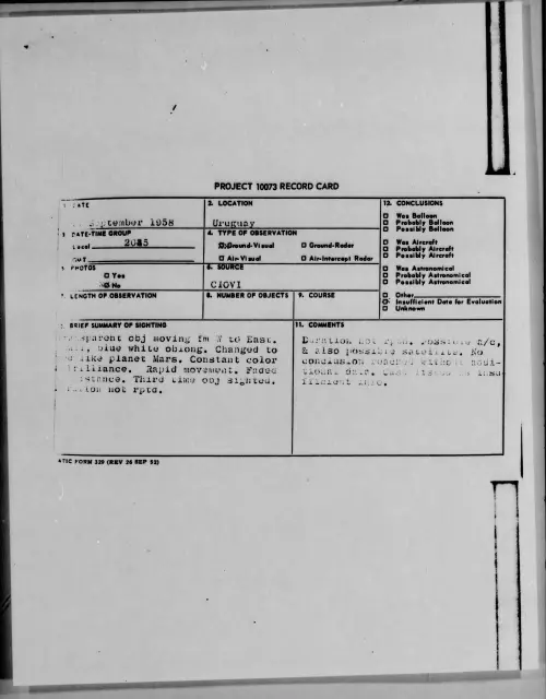 First page of 1958.09 - 8868917 - Uruguay