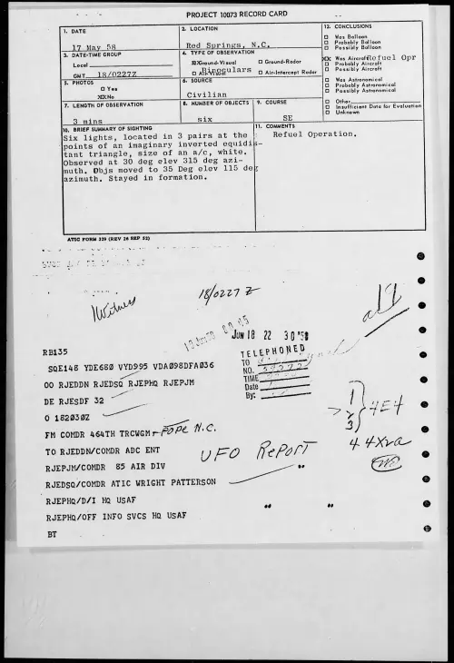 First page of 1958.05 - 7228124 - Red Springs, N.C