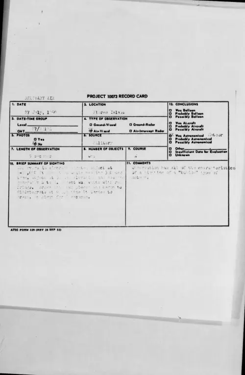 First page of 1960.07 - 7818934 - Flores Island