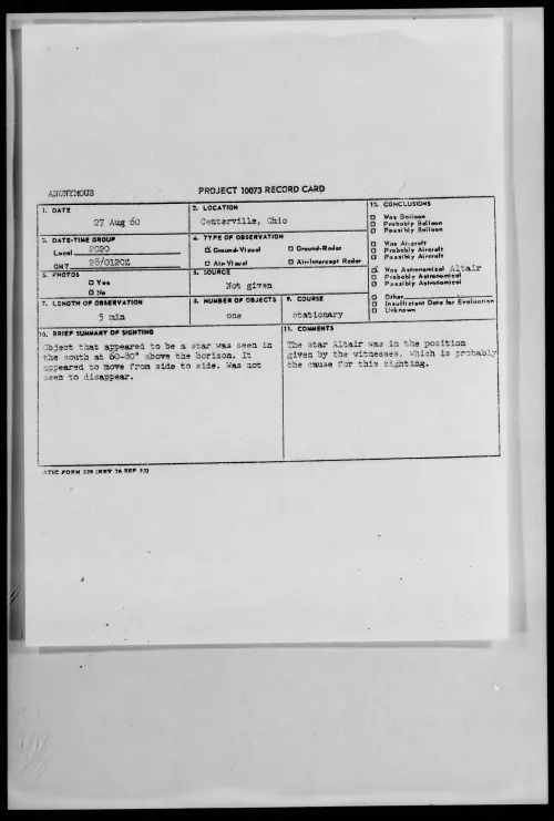 First page of 1960.08 - 7822684 - Centerville, Ohio