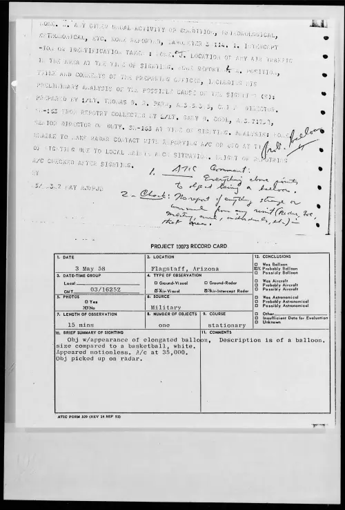 First page of 1958.05 - 7227287 - Flagstaff, Arizona
