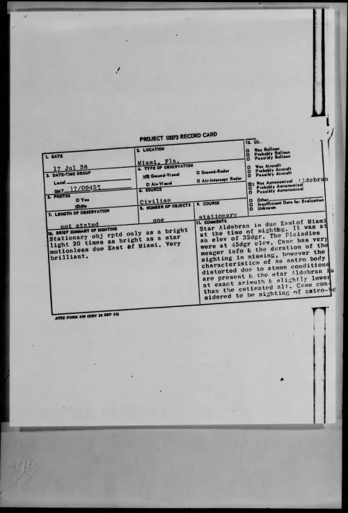 First page of 1958.07 - 8852057 - Miami, Fla