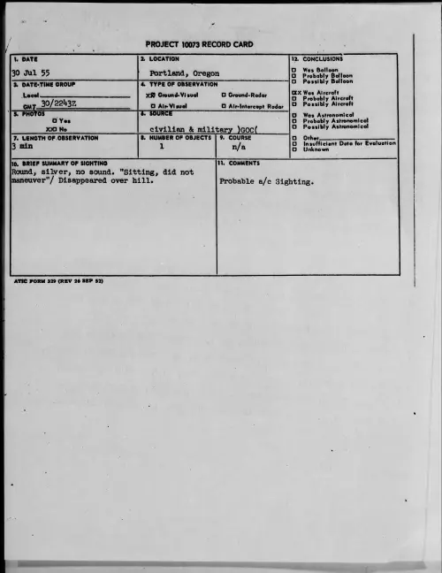 First page of 1955.07 - 6970836 - Portland, Oregon