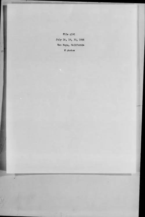 First page of 1956.07 - 7276718 - Van Nuys, California (#4191)