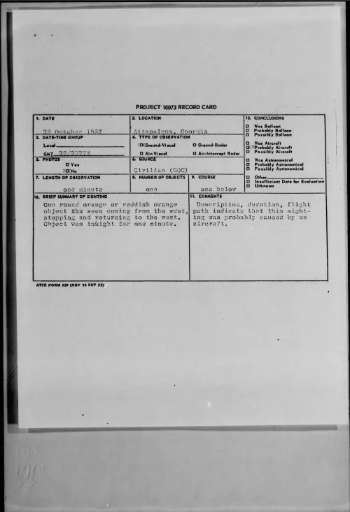 First page of 1957.10 - 7228415 - Attapulgus, Georgia