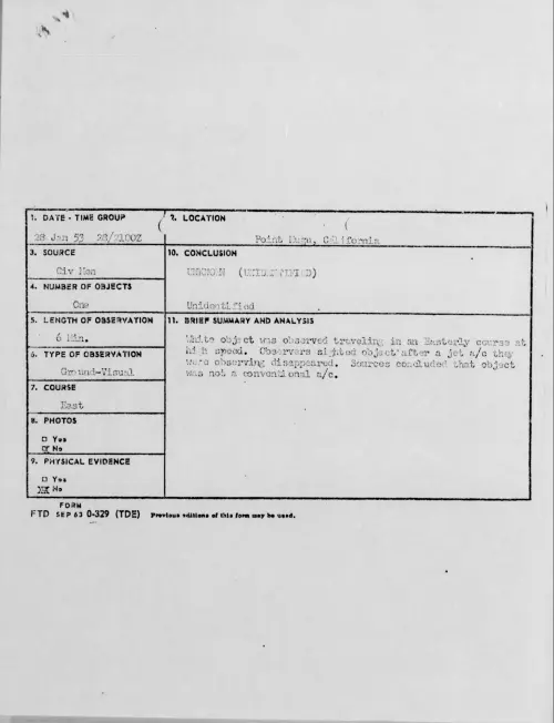 First page of 1953.01 - 9546530 - Point Mugu, California