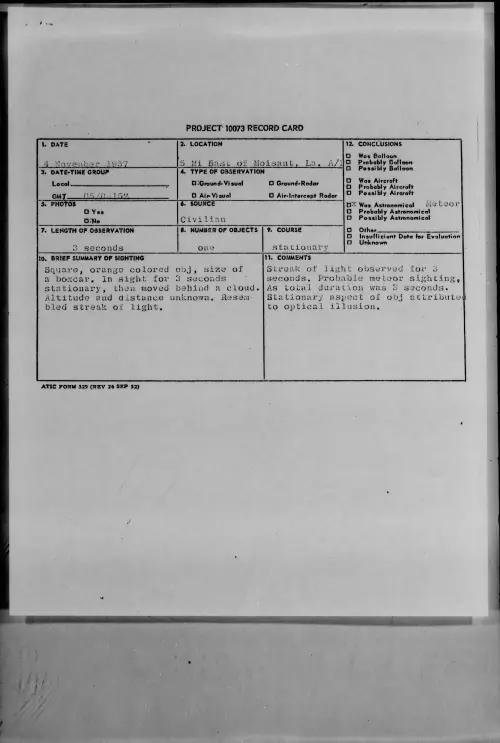 First page of 1957.11 - 7229334 - 5 Mi. East Of Moisant, La. A-B