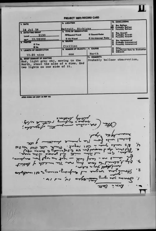 First page of 1958.07 - 8852140 - Detriot, Michigan
