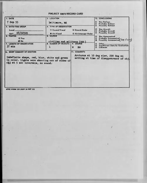 First page of 1955.09 - 7339284 - Baltimore, Md