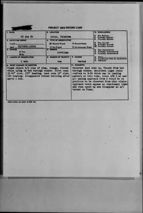 First page of 1960.06 - 7814125 - Altus, Oklahoma