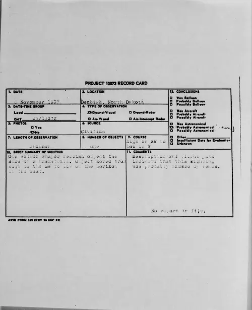 First page of 1957.11 - 6779279 - Denbigh, North Dakota