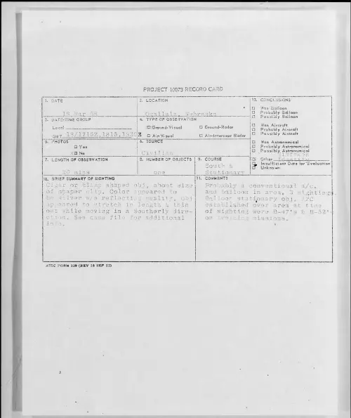 First page of 1958.03 - 6964657 - Ogallala, Nebraska