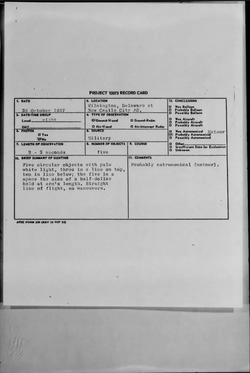 First page of 1957.10 - 7228277 - Wilmington, Delaware at New Castle City AB