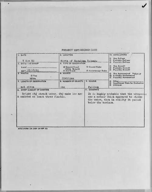 First page of 1959.11 - 6964638 - North Of Hawaiian Islands