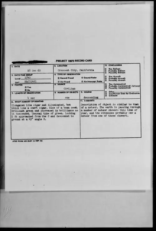 First page of 1960.12 - 8612534 - Crescent City, California