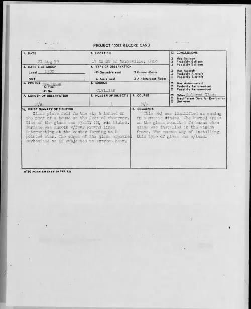 First page of 1959.08 - 8408829 - 17 Mi NW Of Marysville, Ohio