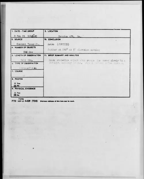 First page of 1953.02 - 9551527 - Dobbins AFB, Ga