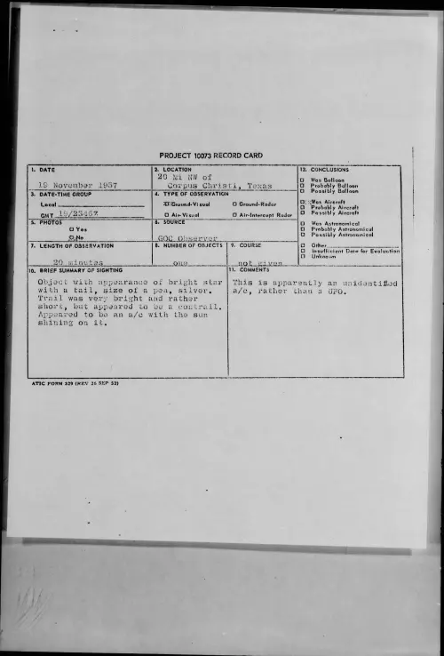 First page of 1957.11 - 6783255 - 20 Mi NW of Corpus Christi, Texas